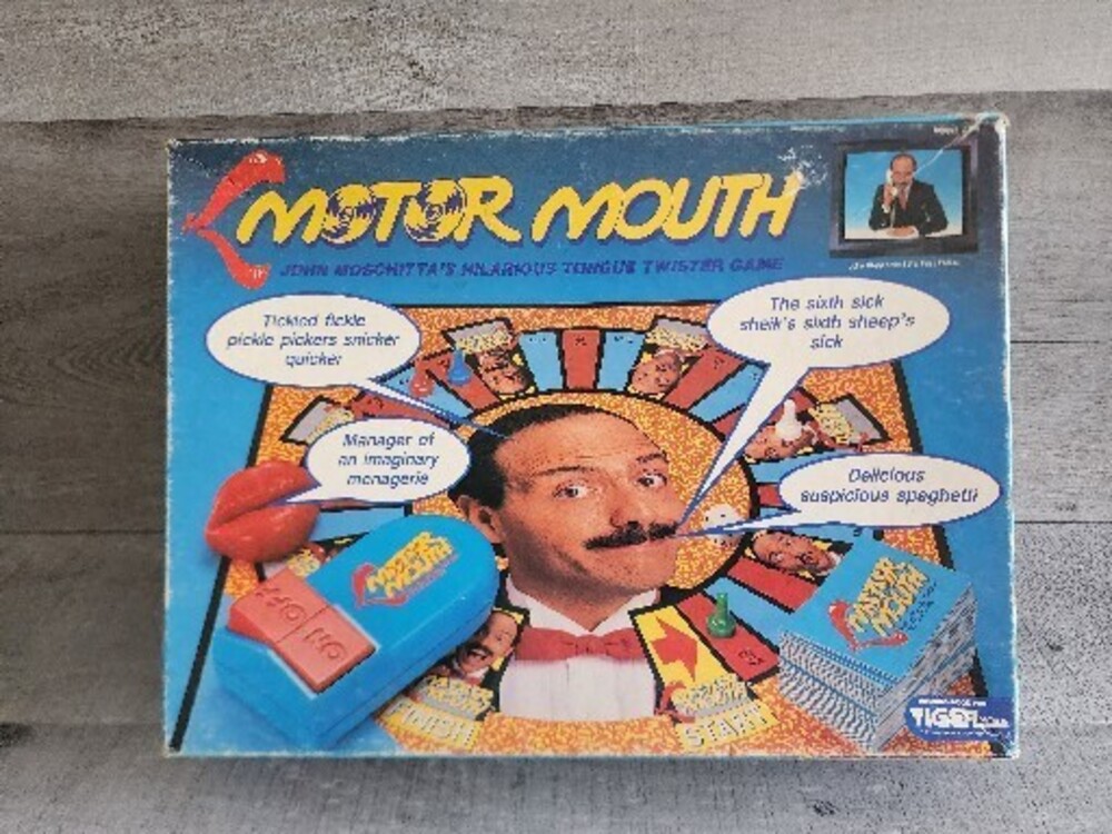 Vintage 1990 Tiger Motor Mouth Board Game Complete Works